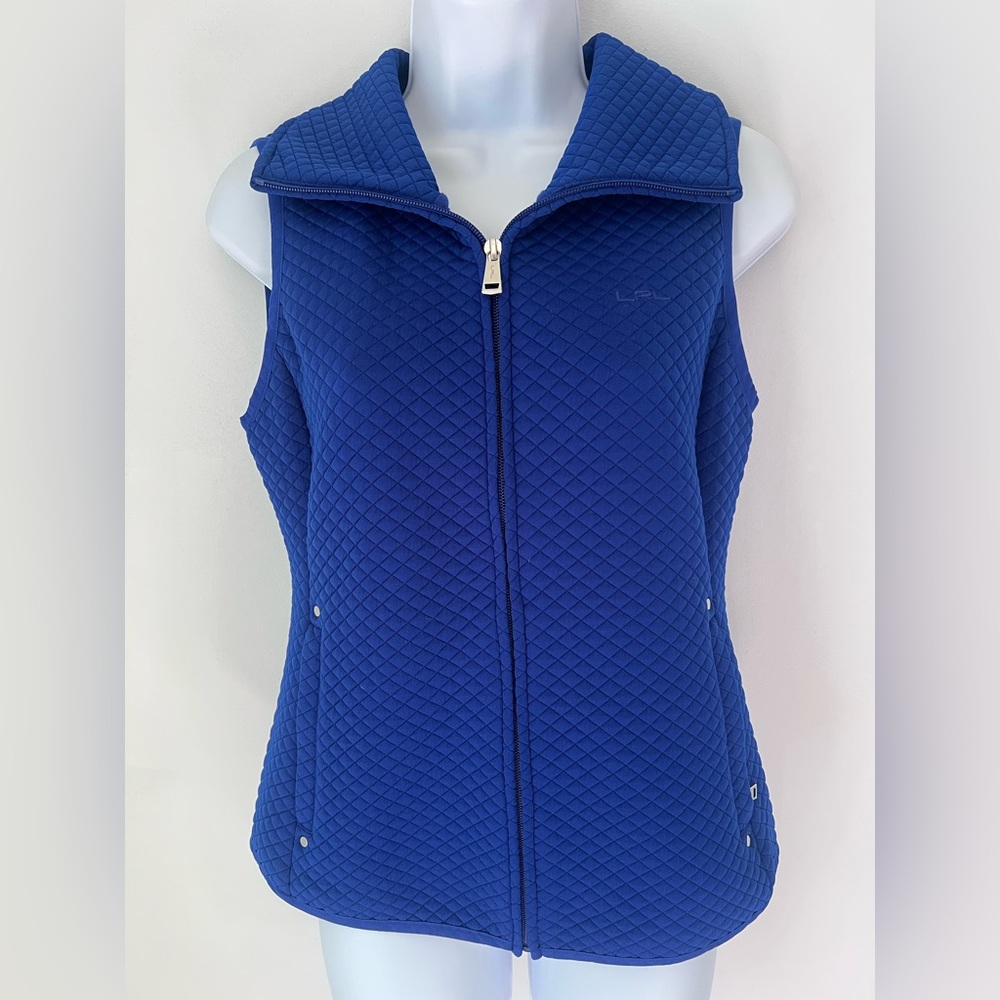 Lauren Ralph Lauren Royal Blue Quilted Vest, Size S, like new conditon